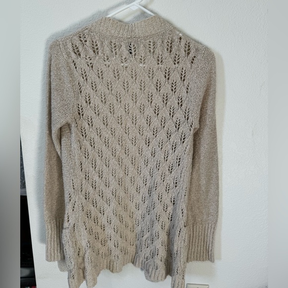 Cream Oversized Cardigan with Gold Sparkles - Picture 2 of 3